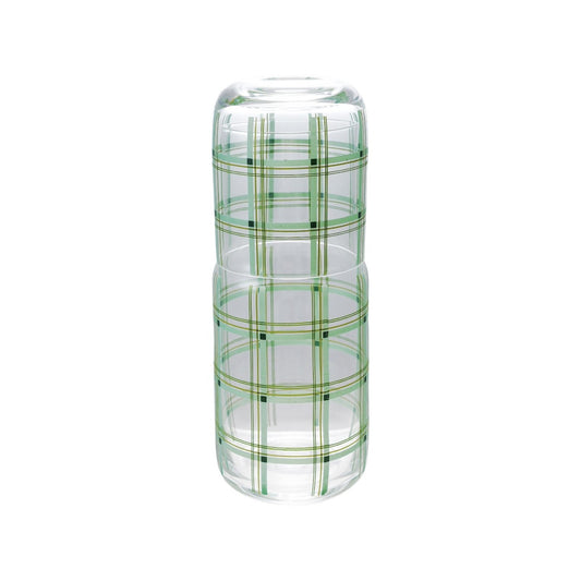 Grid Pattern Carafe with Glass