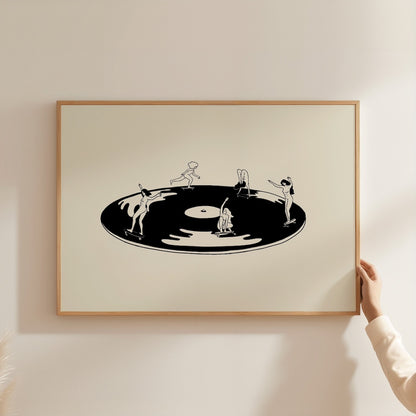 Skate Session on Vinyl Record Print