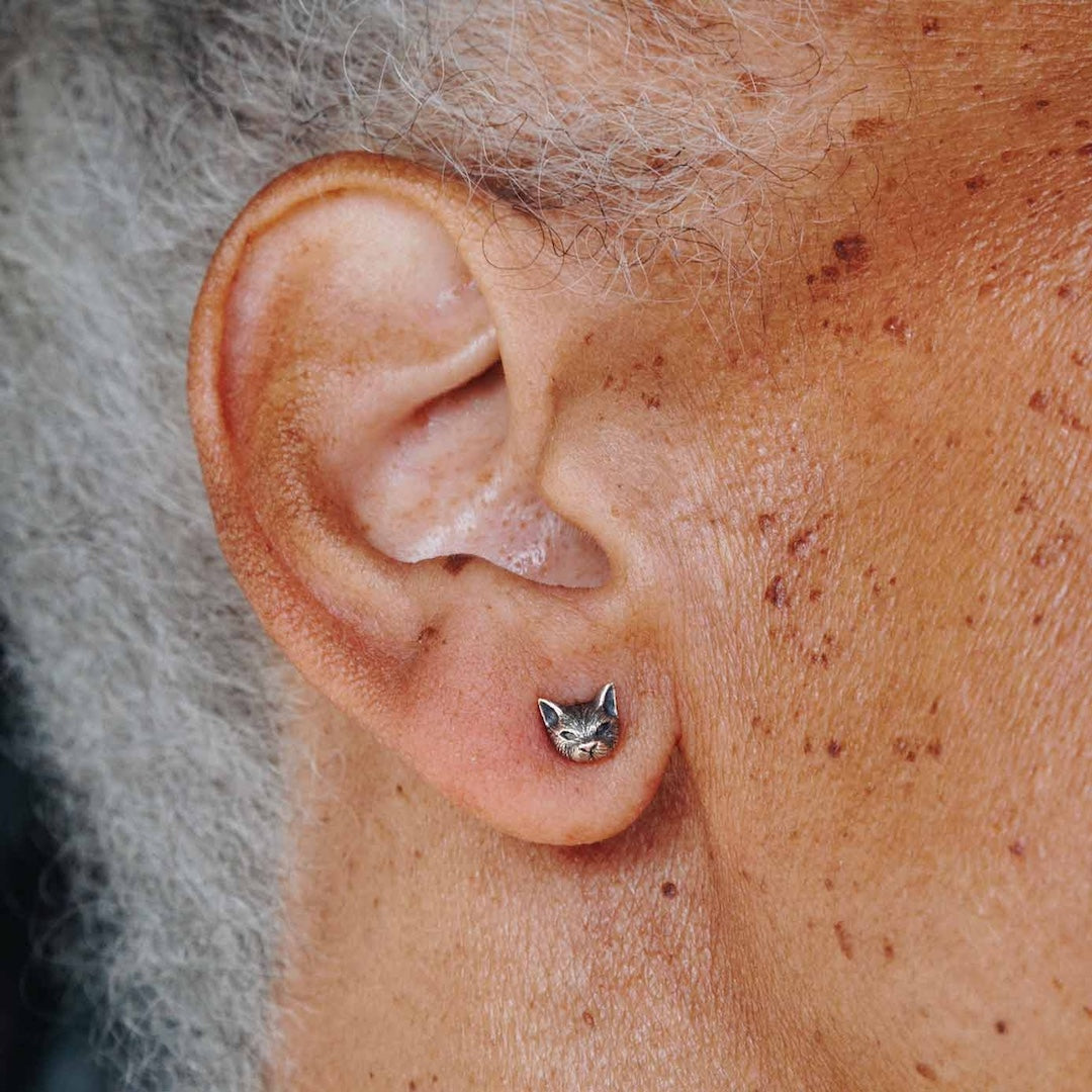 Cat Head Earrings