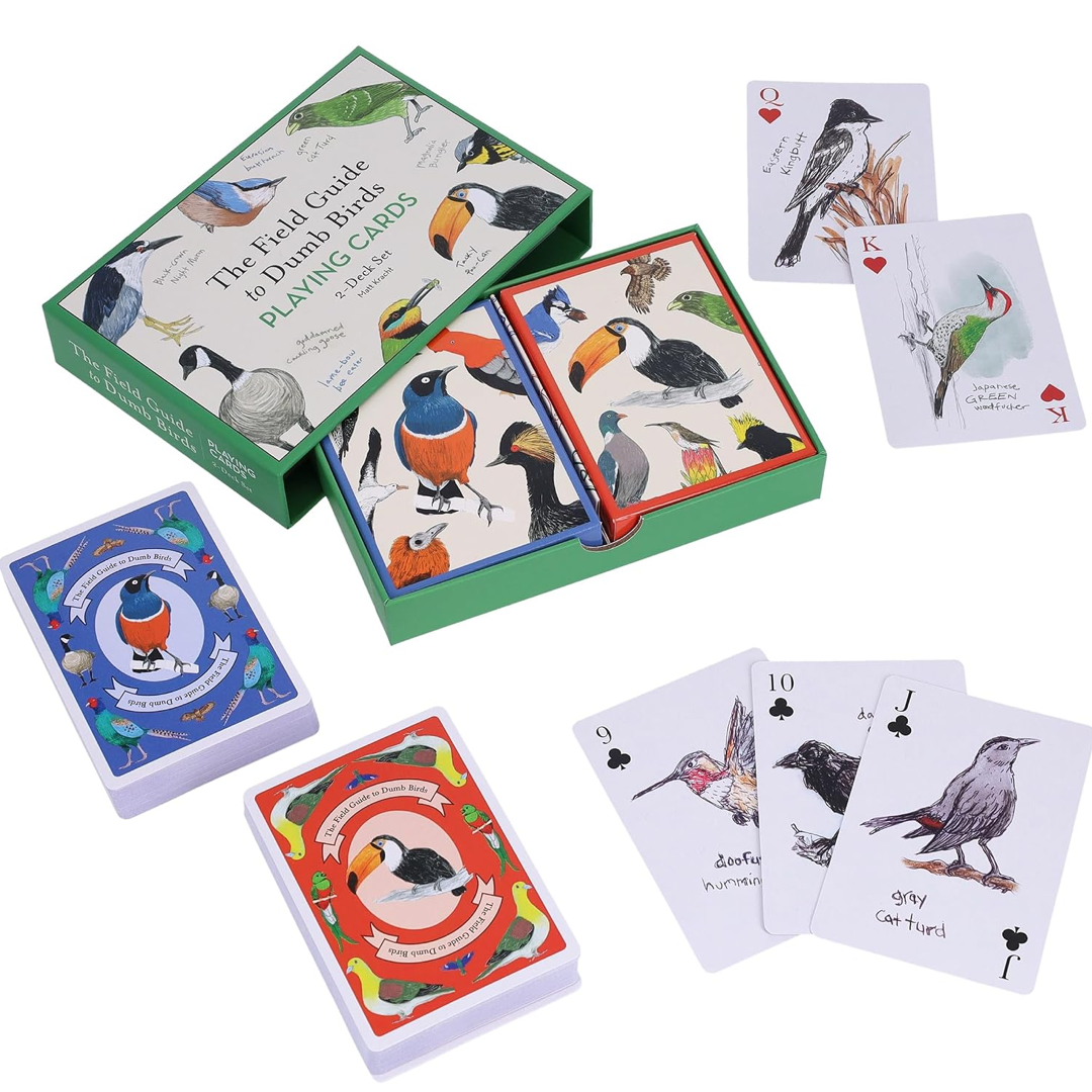 The Field Guide to Dumb Birds Playing Cards - 2-Deck Set