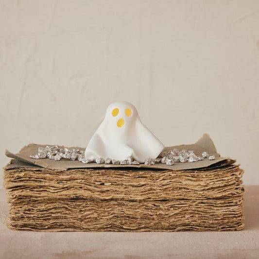 Stoneware Bisque Ghost with LED Light