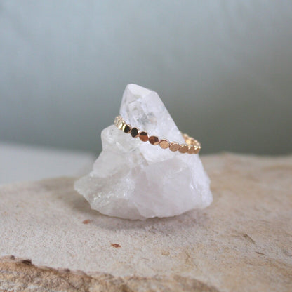 Gold Coin Stacking Ring