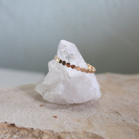 Gold Coin Stacking Ring