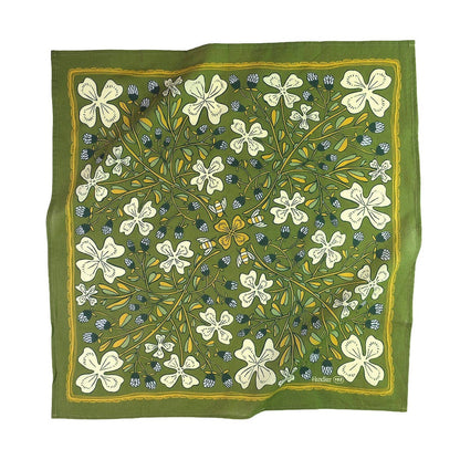 Green bandana with clovers on it