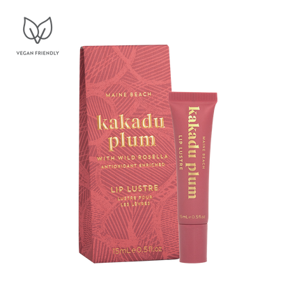 Maine Beach Kakadu Plum lip lustre packaging on a white background