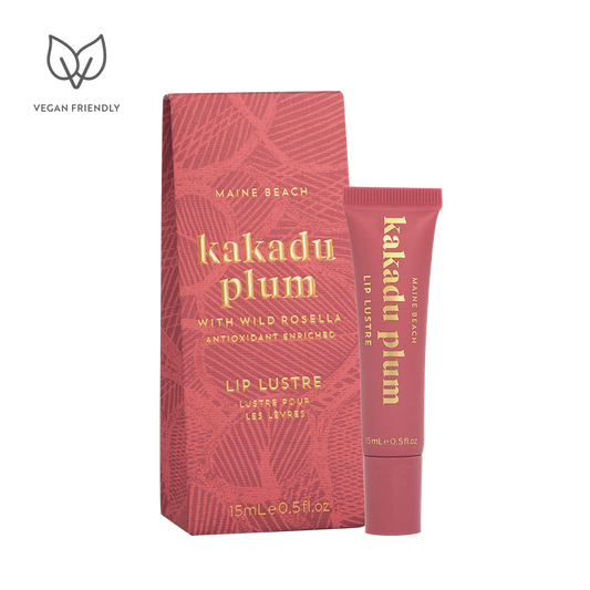 Maine Beach Kakadu Plum lip lustre packaging on a white background