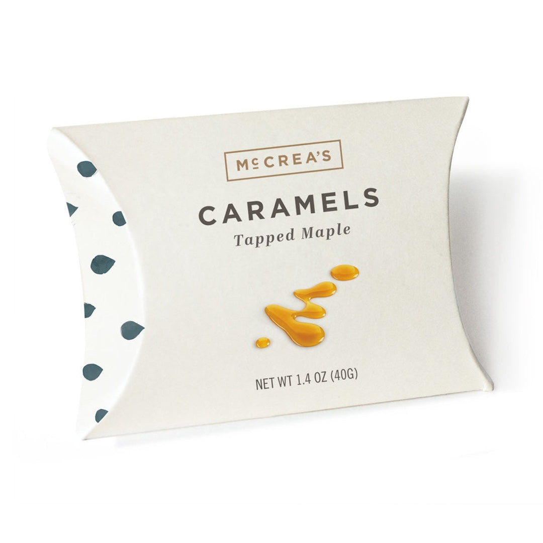 McCreas Caramels Tapped Maple packaging box