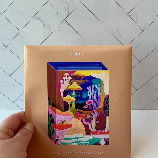 Video showing a mushroom themed 3D card