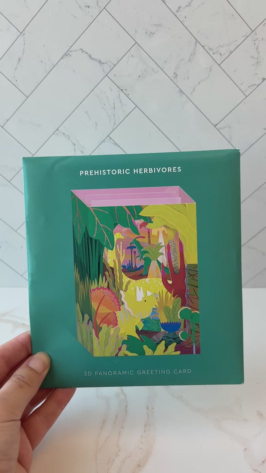 Video showing a dinosaur 3D card