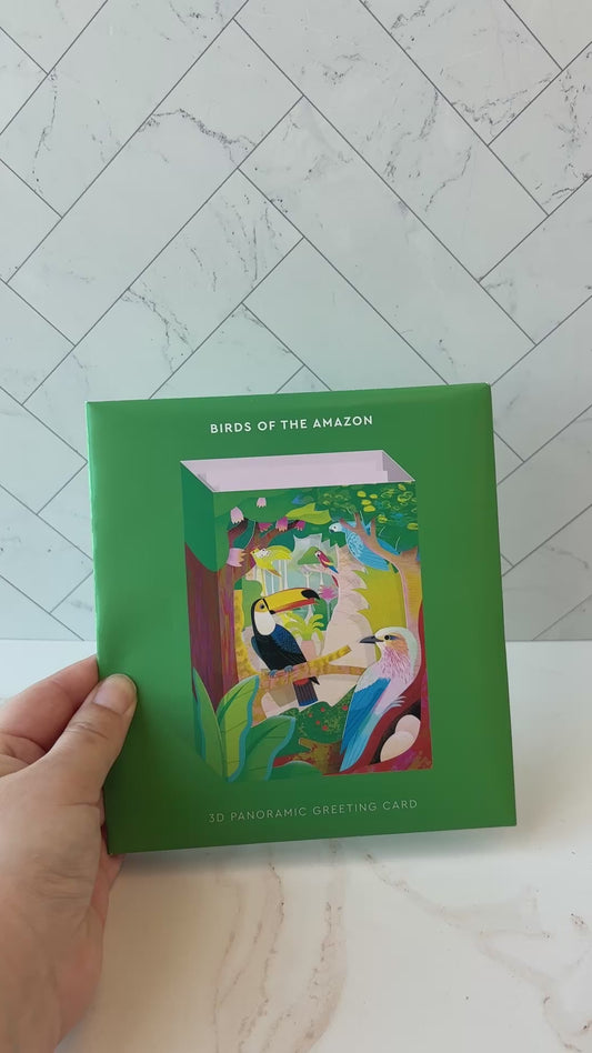 Video showing a birds of the amazon 3D card