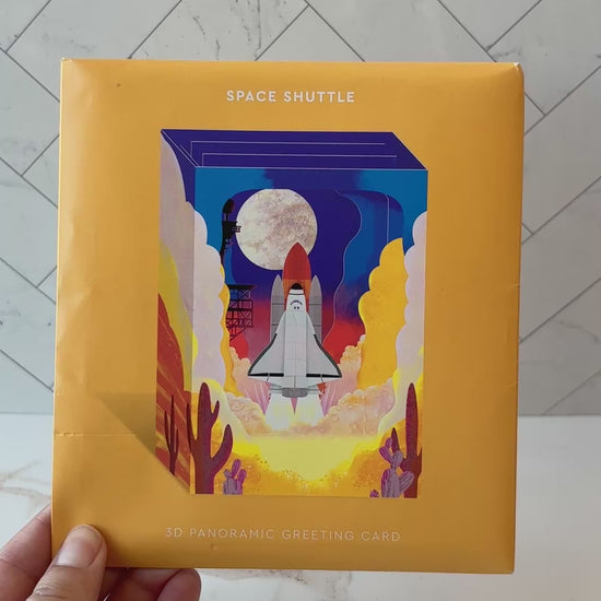 Video showing a space themed 3D card