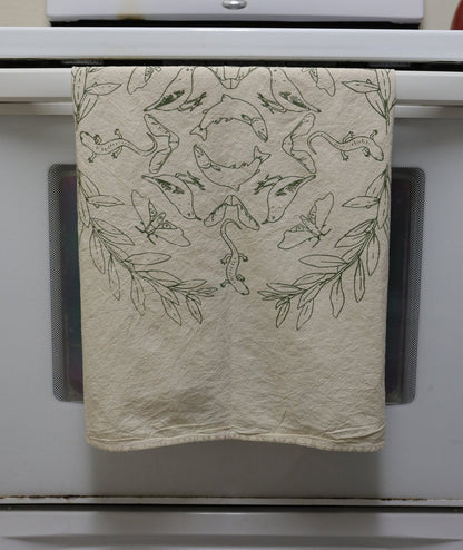 Salmon Tea Towel