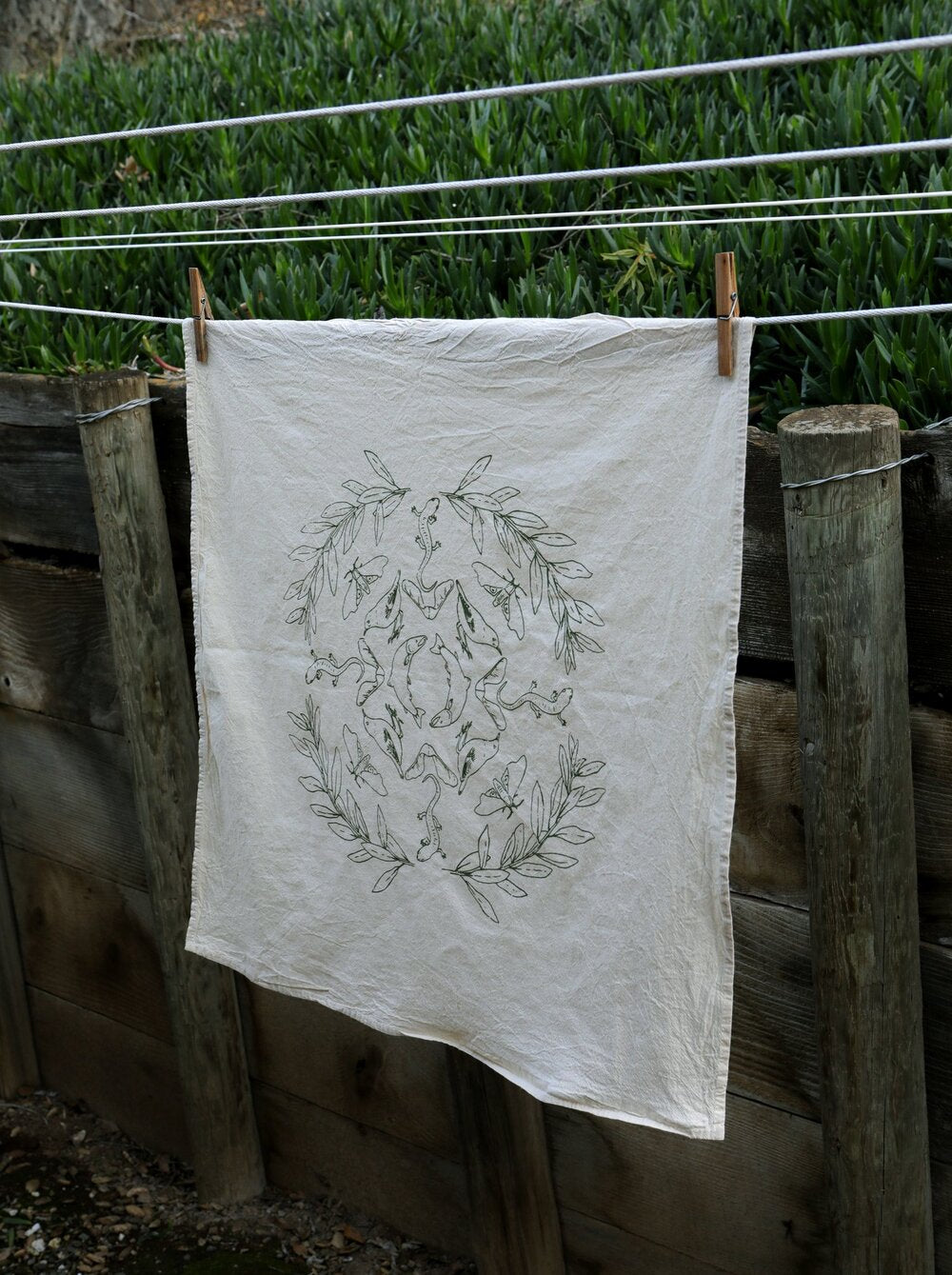 Salmon Tea Towel