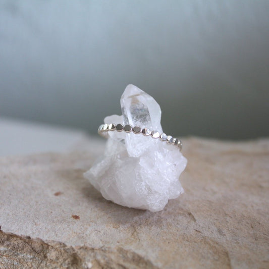 Silver Coin Stacking Ring