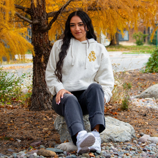 Wild Field Heather Natural Hoodie