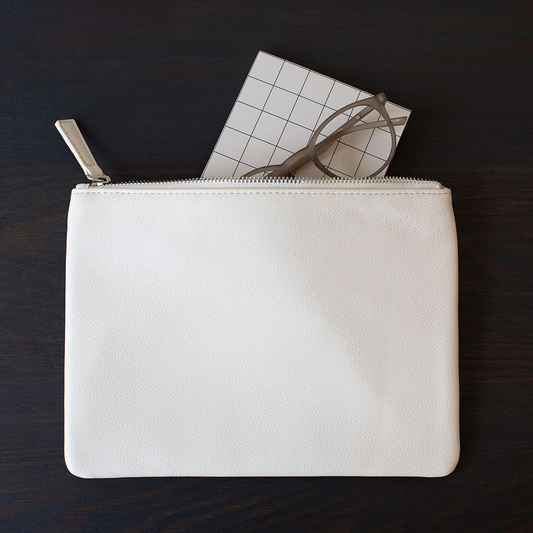 Vegan Leather Zip Pouch